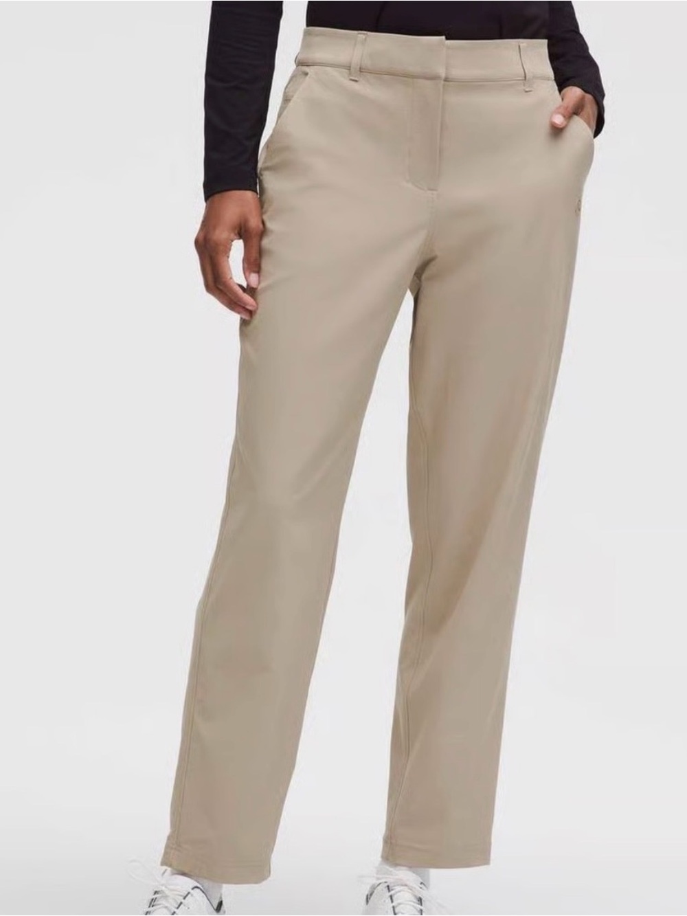 Women's Straight-Leg Beige Pants